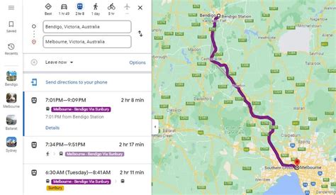 Distance from Bendigo to Pakenham